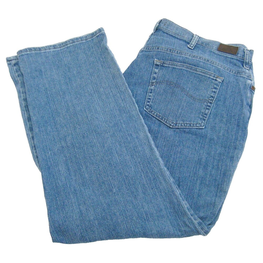 Lee Blue Jeans Women's Size 22W 42x32 RElaxed Fit Straight Leg Pants 5 Pockets